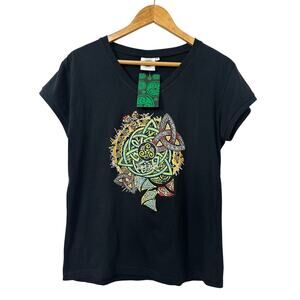 Traditional Craft Wear Ireland Graphic‎ Tee XL Celtic Knot Shamrock Irish Cotton